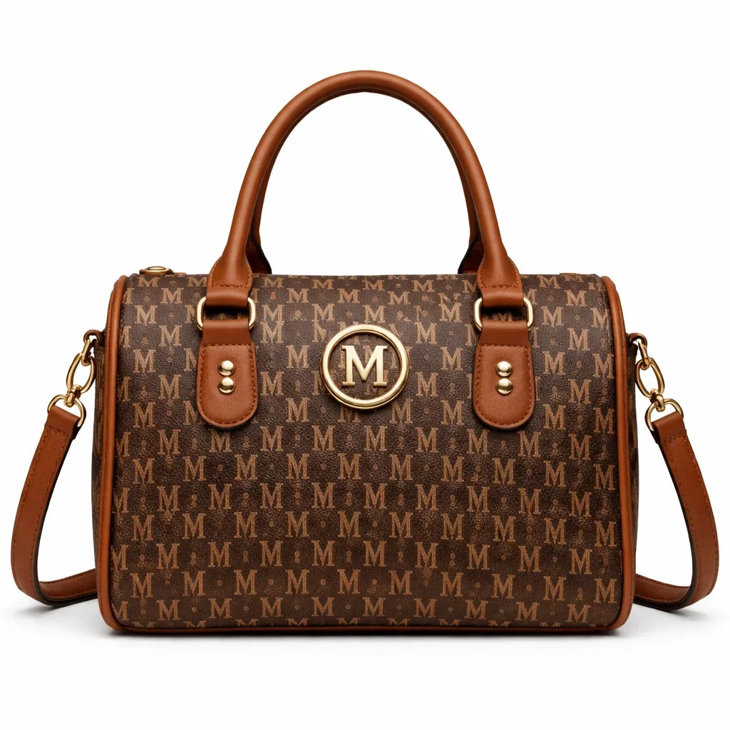 Women's Genuine Leather Boston Bag - Ashworth