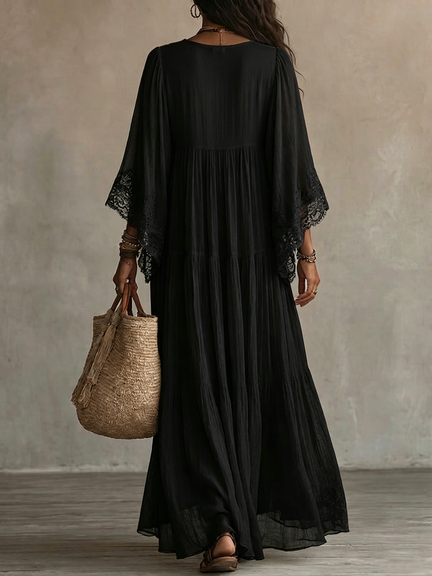 Ravenna | Batwing Sleeve Maxi Dress