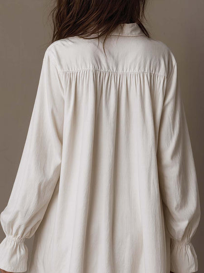 Anastasia | Retro-style Lace Irregular Hem Long-sleeved Mini Dress