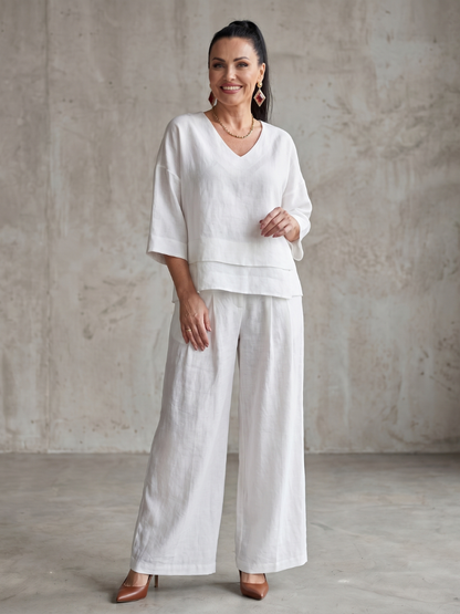 River | Layered Top Wide Leg Set