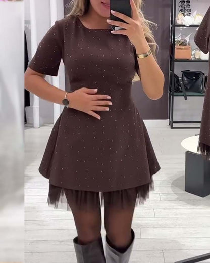 Cassie - A-Line Patchwork Dress