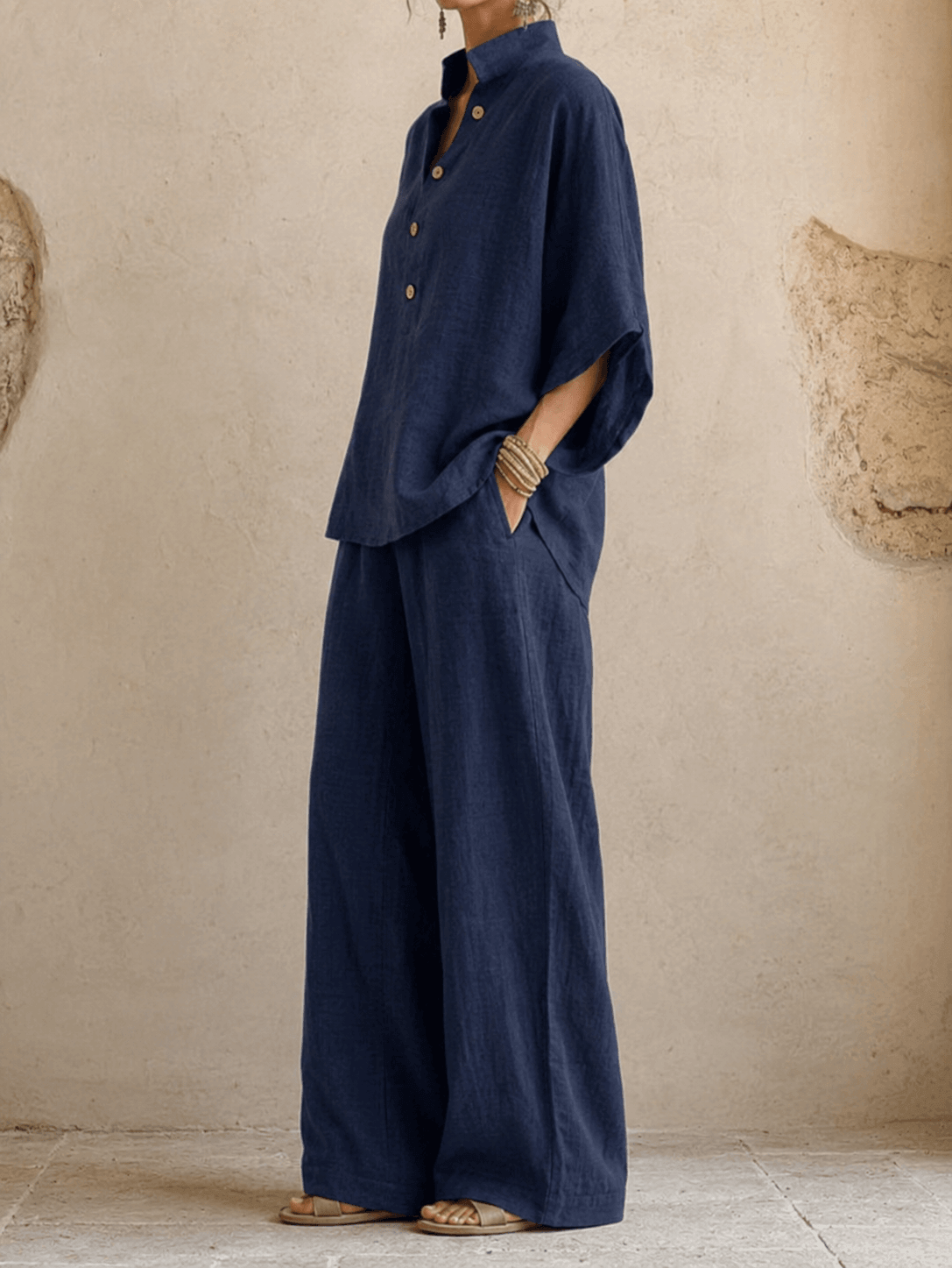 Maribel | Batwing Sleeves and Wide-Leg Pants