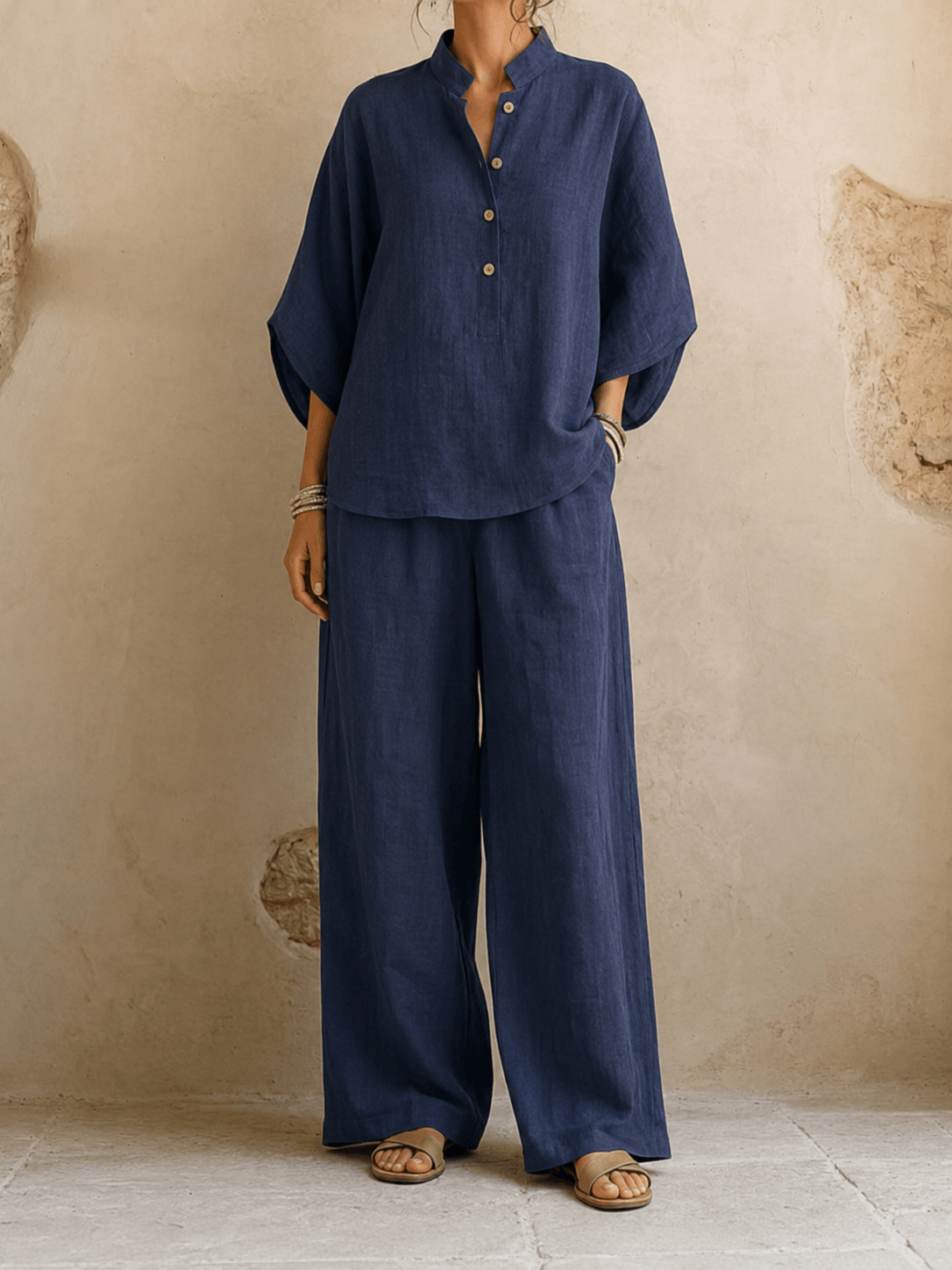 Maribel | Batwing Sleeves and Wide-Leg Pants