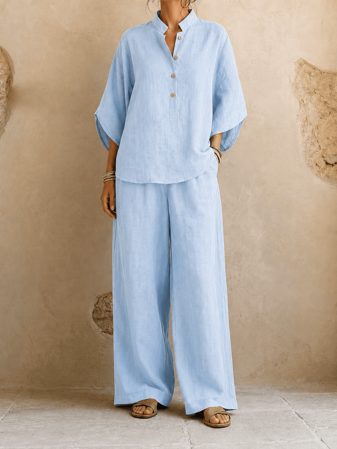 Maribel | Batwing Sleeves and Wide-Leg Pants