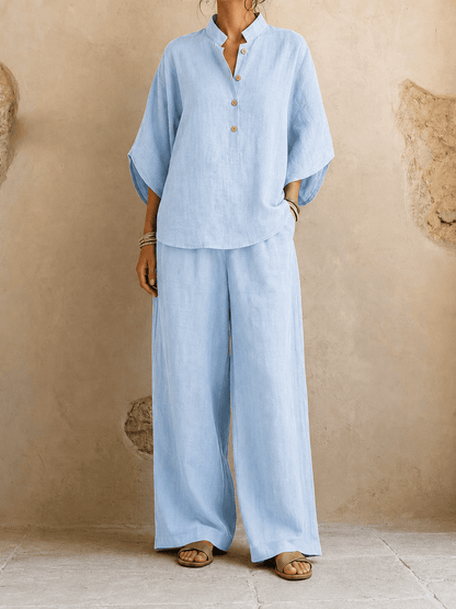 Maribel | Batwing Sleeves and Wide-Leg Pants