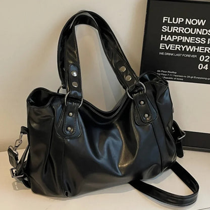 Faux Leather Shoulder Bag