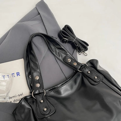 Faux Leather Shoulder Bag
