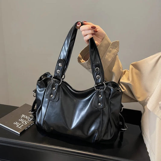 Faux Leather Shoulder Bag
