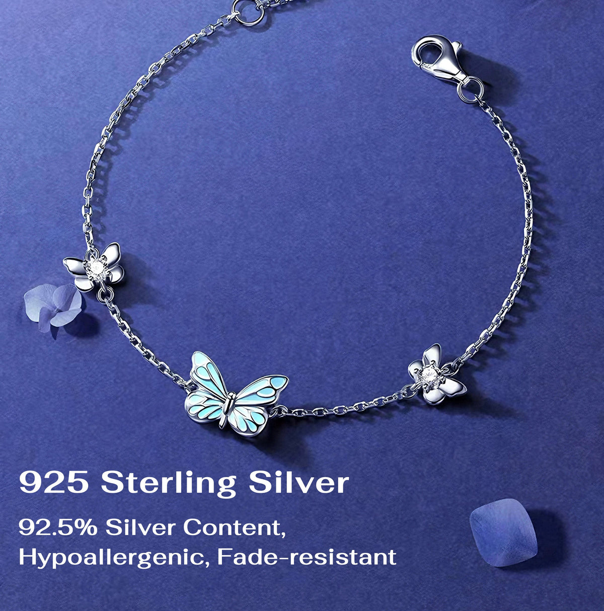 Luminous Dream Blue Butterfly Jewelry 4-in-1 Bundle