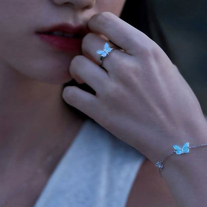 Luminous Dream Blue Butterfly Jewelry 4-in-1 Bundle