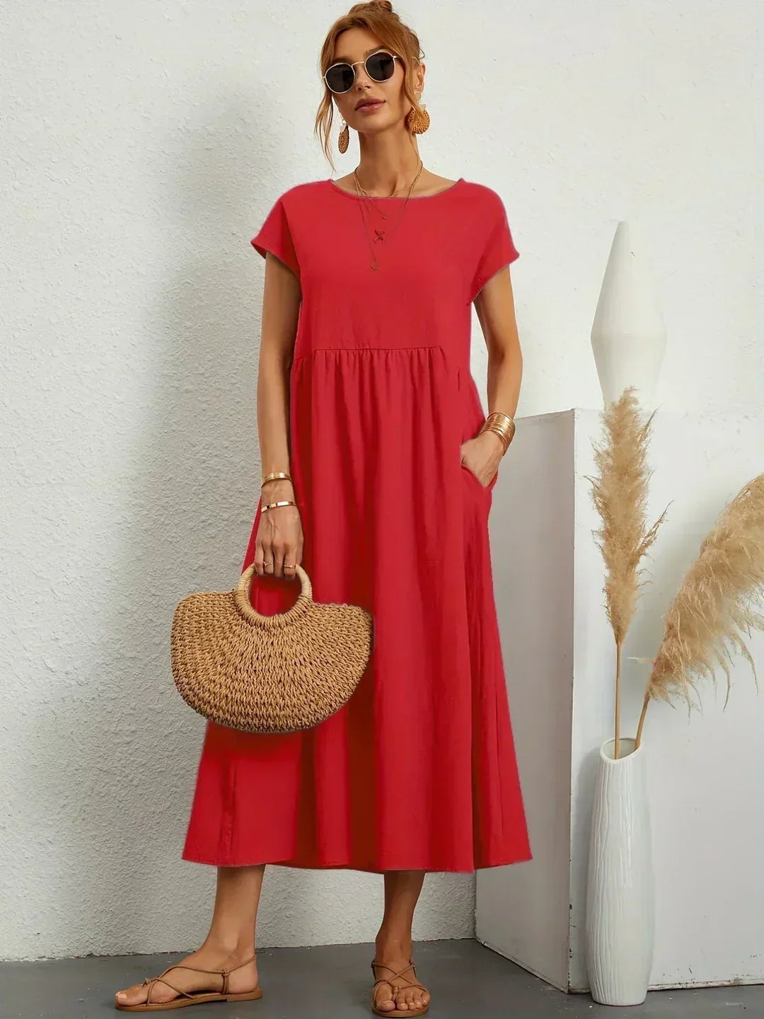 Ursina™ | Fluid Midi Dress