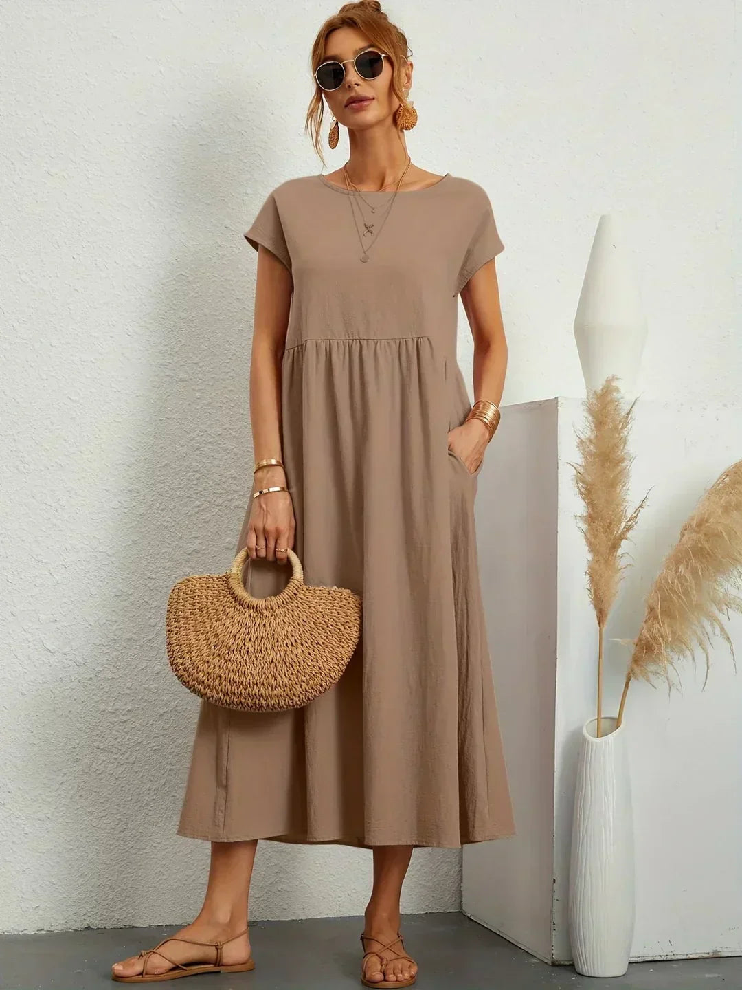 Ursina™ | Fluid Midi Dress