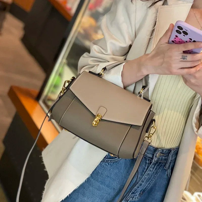 Cowhide Genuine Leather Handbag