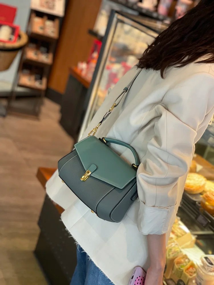 Cowhide Genuine Leather Handbag