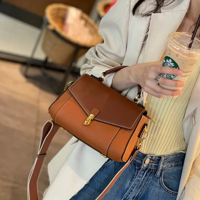 Cowhide Genuine Leather Handbag