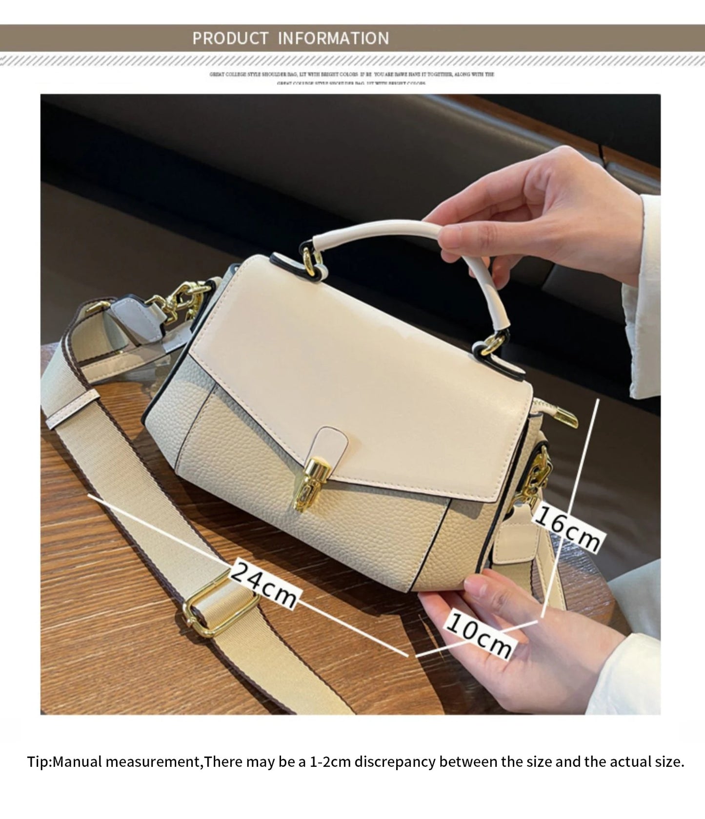 Cowhide Genuine Leather Handbag