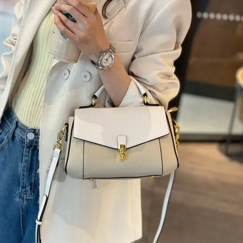 Cowhide Genuine Leather Handbag