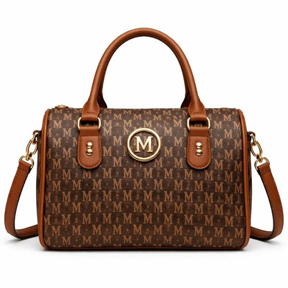Women's Genuine Leather Boston Bag - Ashworth