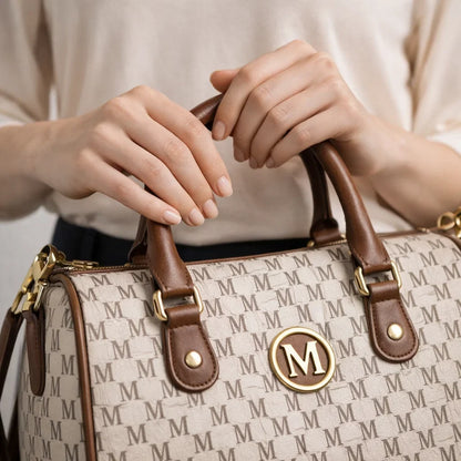 Women's Genuine Leather Boston Bag - Ashworth