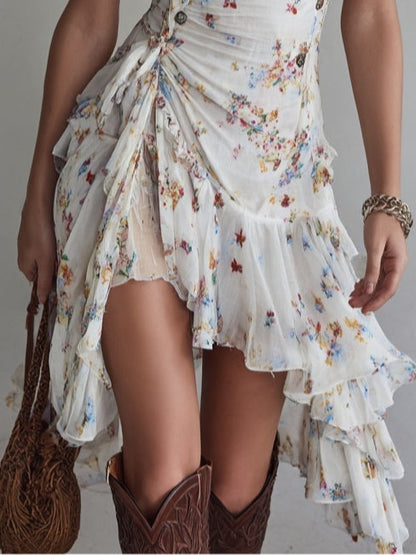 Camille | Floral Strap Mini Dress