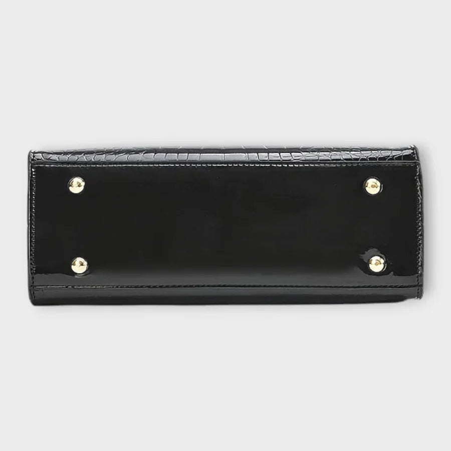 Maison Verdelle - Shiny Crocodile Skin Pattern Handbag