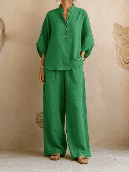 Maribel | Batwing Sleeves and Wide-Leg Pants