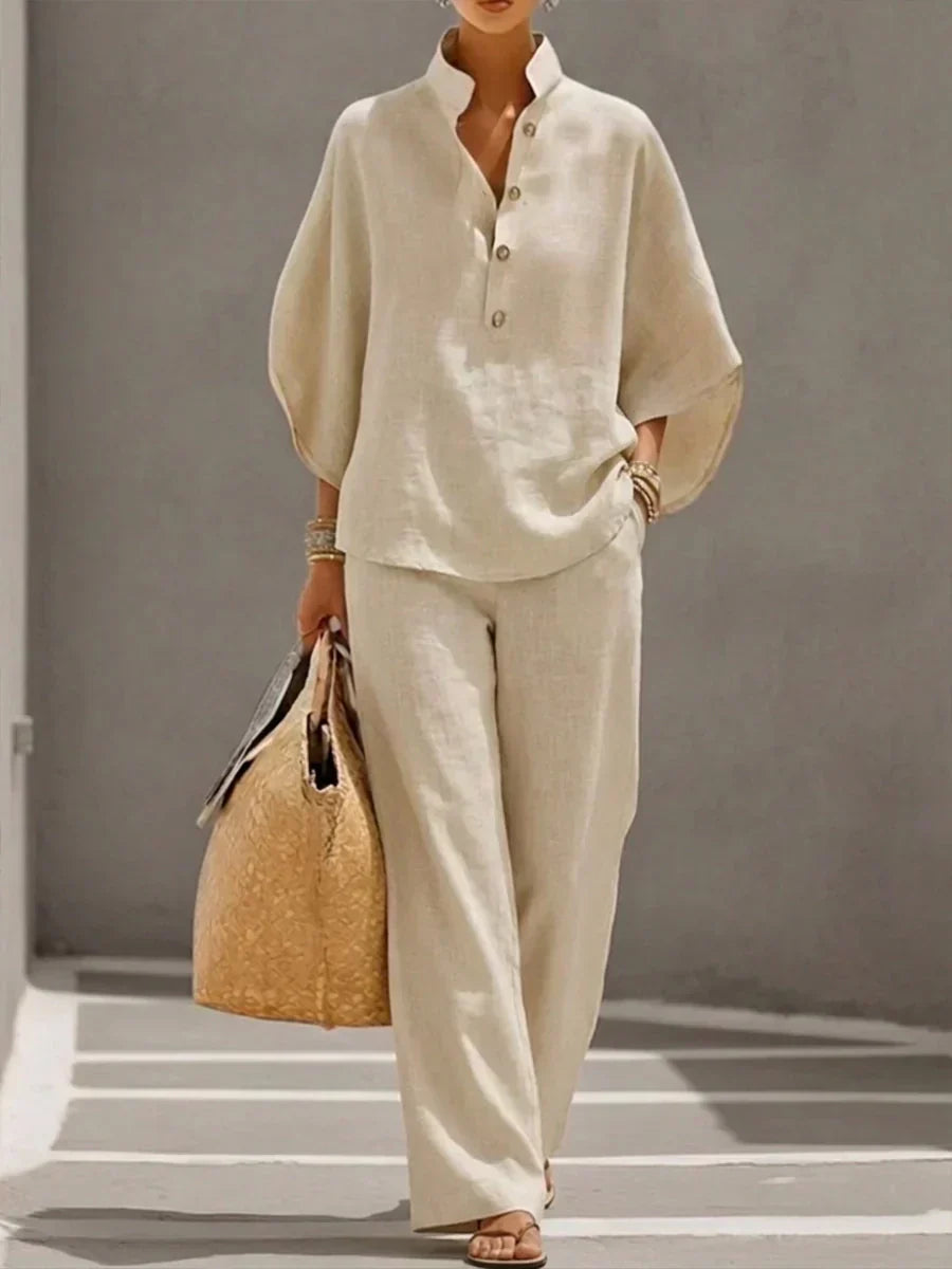 Maribel | Batwing Sleeves and Wide-Leg Pants