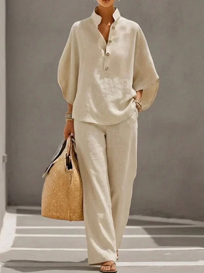 Maribel | Batwing Sleeves and Wide-Leg Pants