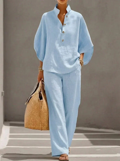 Maribel | Batwing Sleeves and Wide-Leg Pants