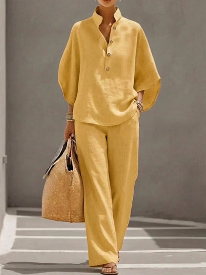 Maribel | Batwing Sleeves and Wide-Leg Pants