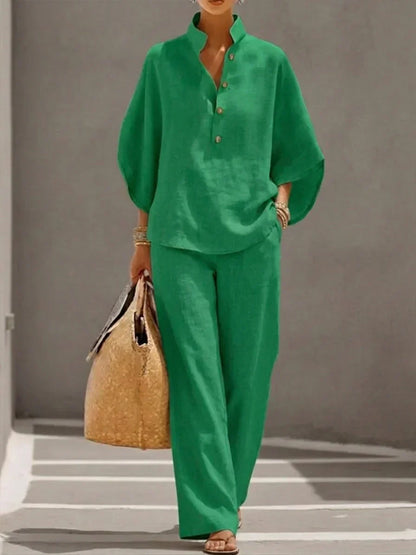 Maribel | Batwing Sleeves and Wide-Leg Pants