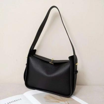 Leather Crossbody Bag With Adjustable Strap, Brown
