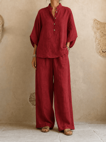 Maribel | Batwing Sleeves and Wide-Leg Pants