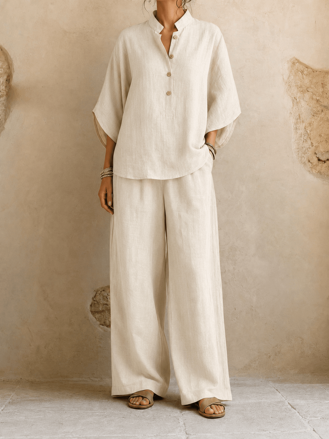 Maribel | Batwing Sleeves and Wide-Leg Pants